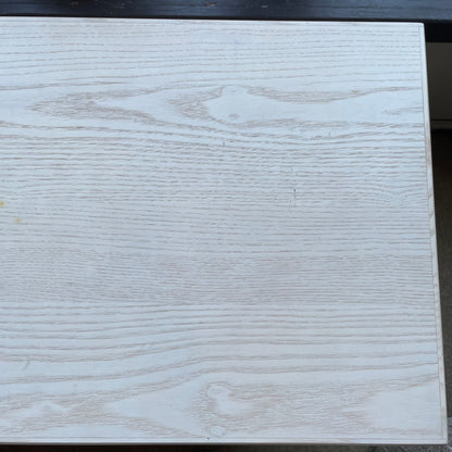 AS IS Bleached Wood Finish Open Cube Media Console