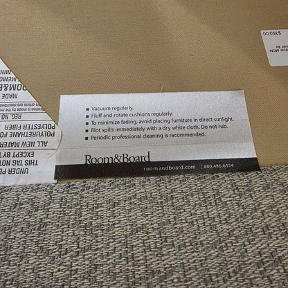 AS IS Room & Board Silver MCM Style Button Accent Chair