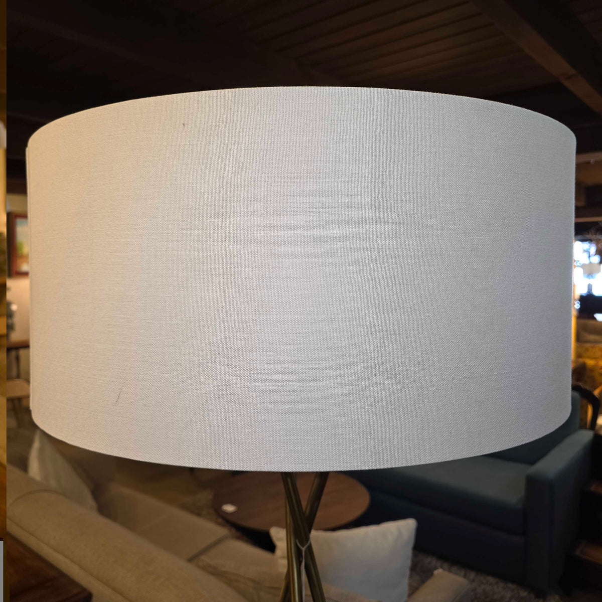 West Elm MC Brass Cross Leg Floor Lamp