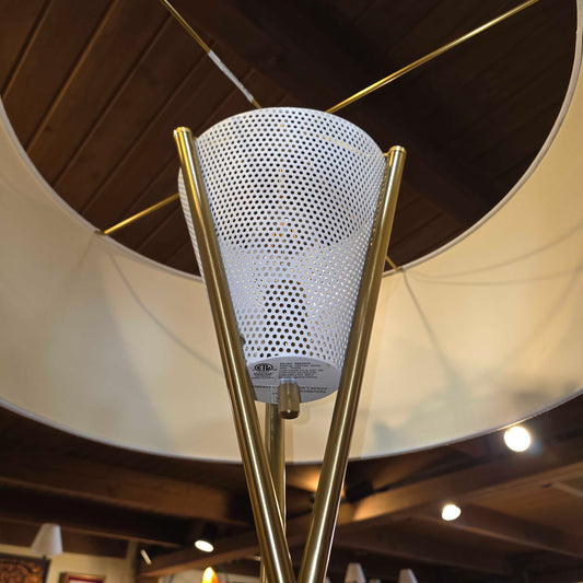 West Elm MC Brass Cross Leg Floor Lamp