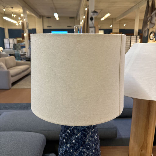 Blue Textured Ceramic Table Lamp