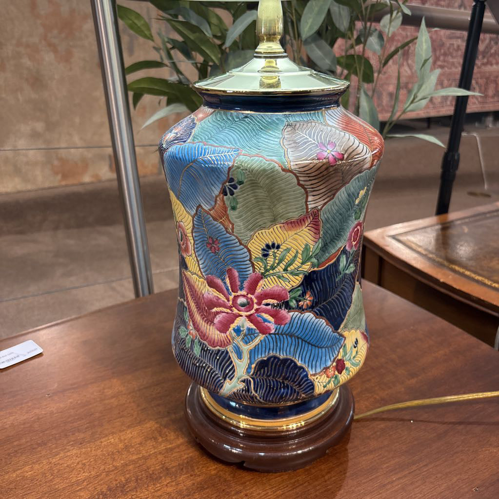 Chinese Floral Painted Perocelain Lamp LAMPS