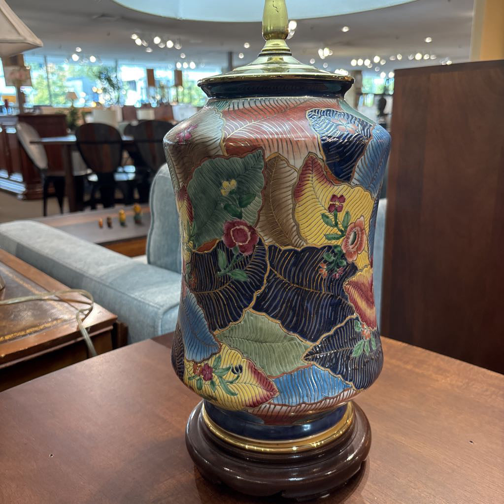 Chinese Floral Painted Perocelain Lamp LAMPS
