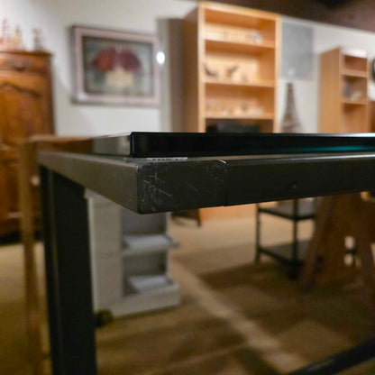 Crate & Barrel Metal & Glass Desk