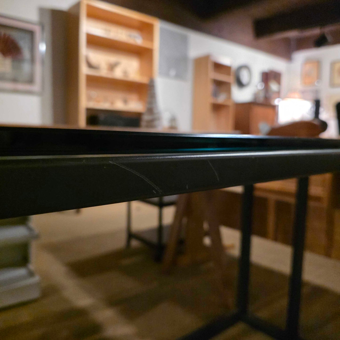 Crate & Barrel Metal & Glass Desk