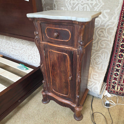 Italian Marble Top 1 drawer 1 Door Nightstand