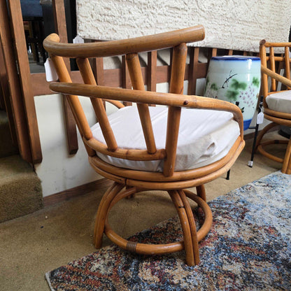 MC Bent Rattan Swivel Chairs set of 4 U ACCENT CHAIRS