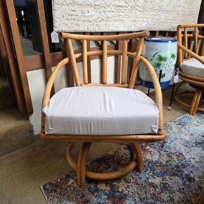 MC Bent Rattan Swivel Chairs set of 4 U ACCENT CHAIRS