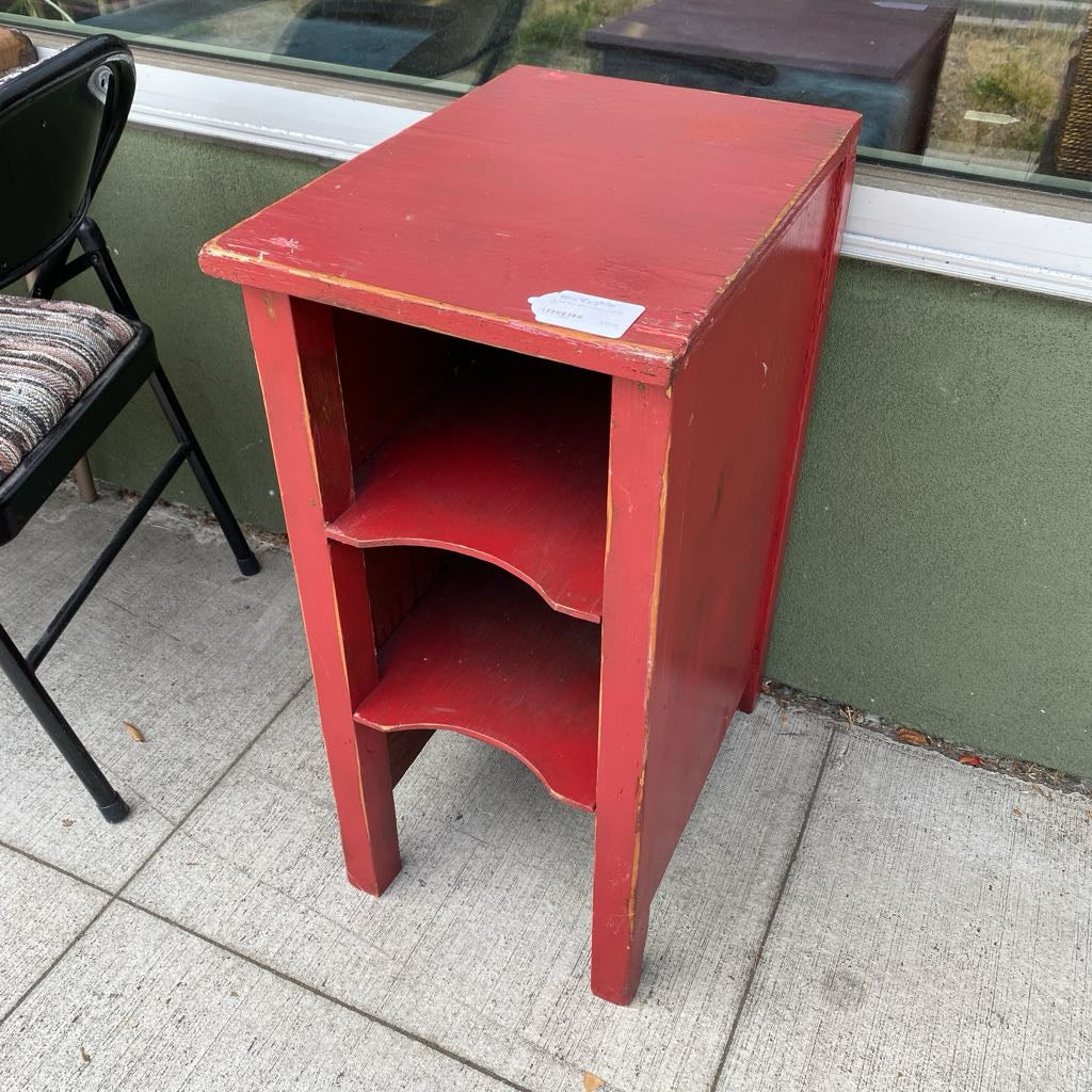 Rustic Red Side Cabinet (AS IS) C SIDE TABLES