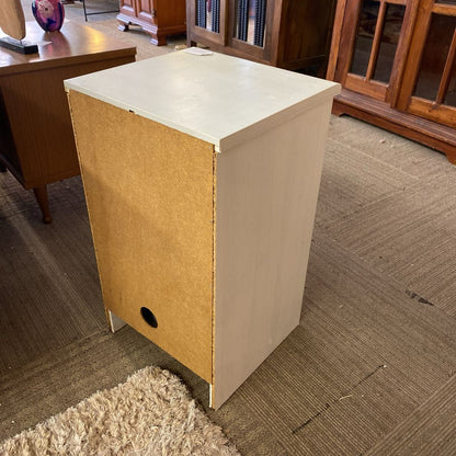 White Side Cabinet w/Faux Crystal Knob