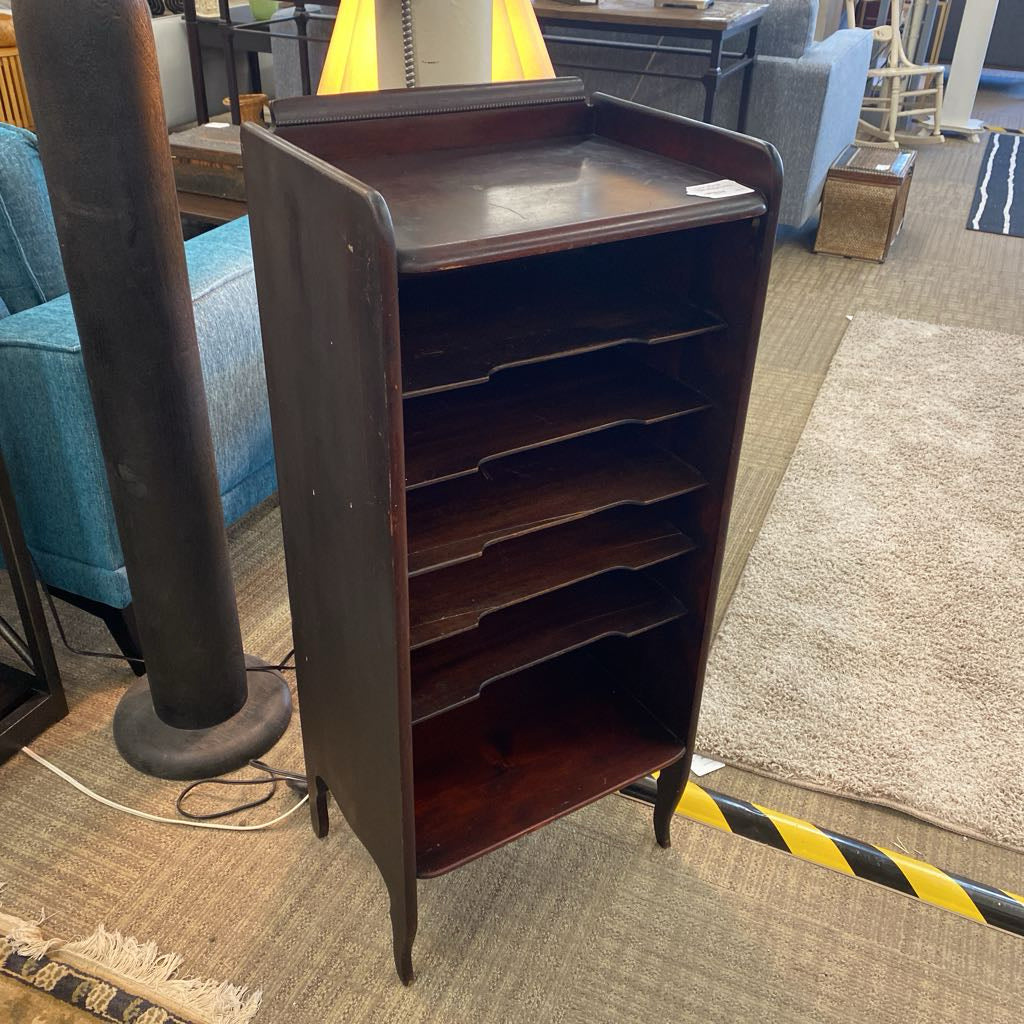 Vintage Dark Wood Sheet Music Cabinet (AS IS)