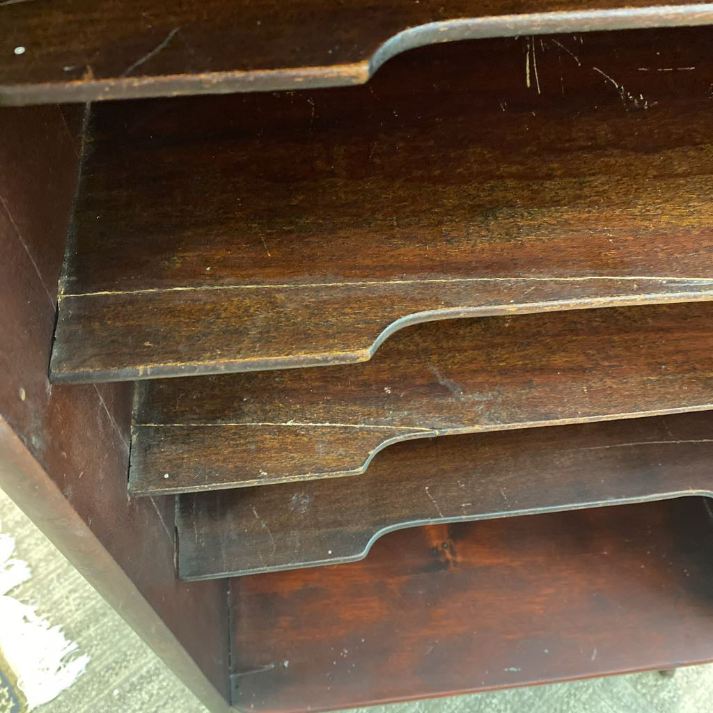 Vintage Dark Wood Sheet Music Cabinet (AS IS)