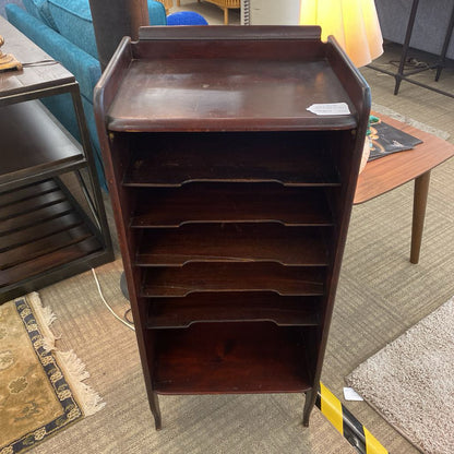 Vintage Dark Wood Sheet Music Cabinet (AS IS)
