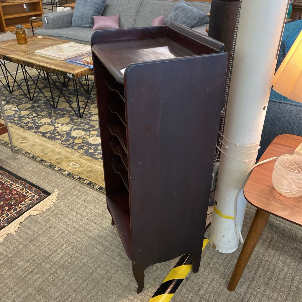 Vintage Dark Wood Sheet Music Cabinet (AS IS)