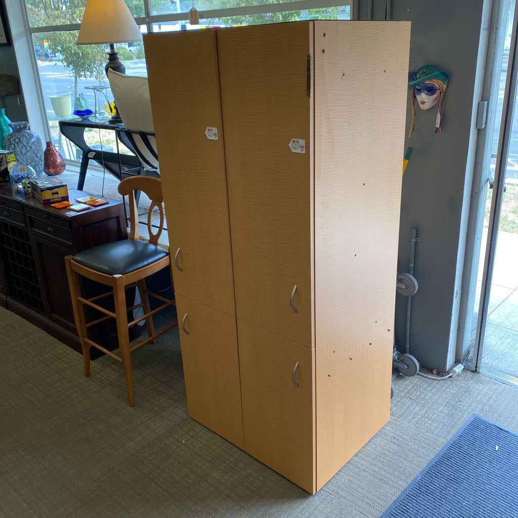 Narrow Blonde Laminate Cabinet C CABINETS