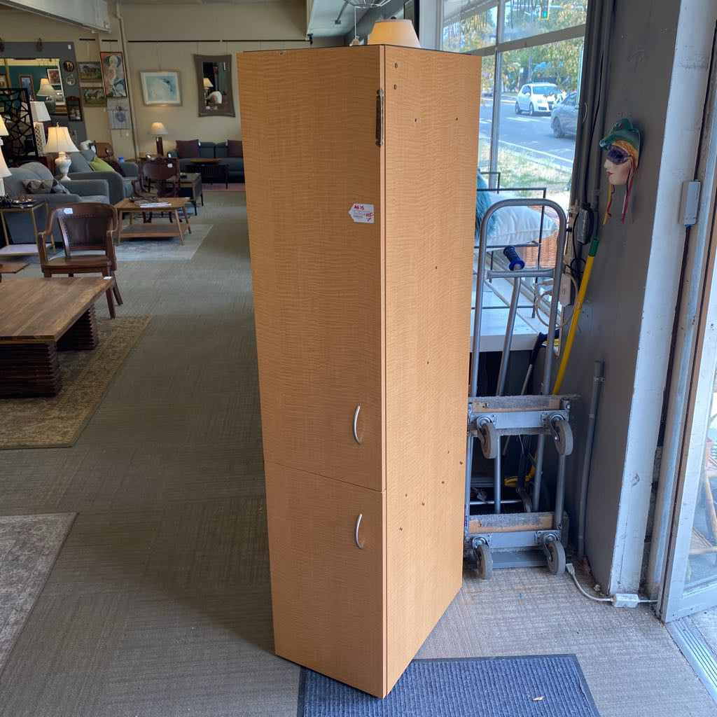 Narrow Blonde Laminate Cabinet C CABINETS