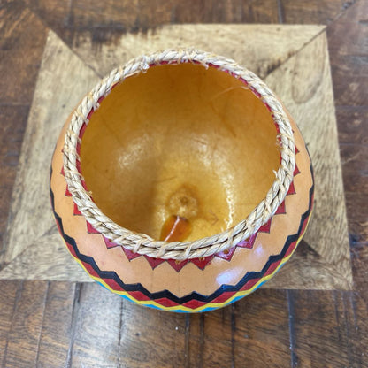 Signed Gourd Colorful Diamonds Bowl Small SMALLS