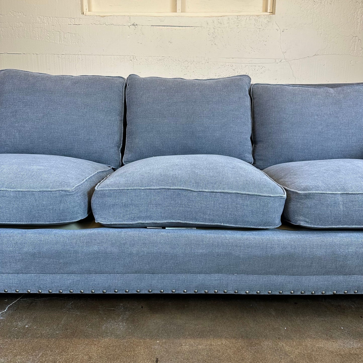 Grey 3 Seat Sofa w/ Down Cushions