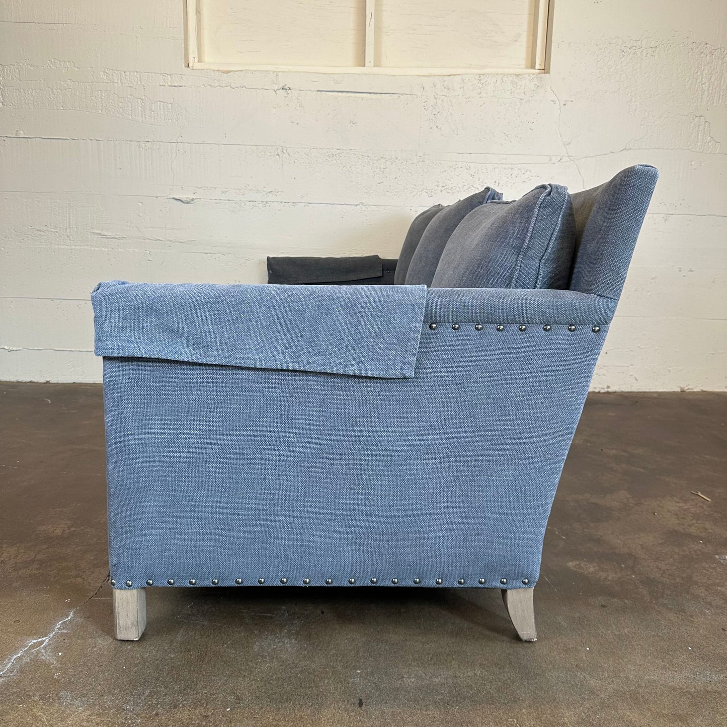Grey 3 Seat Sofa w/ Down Cushions