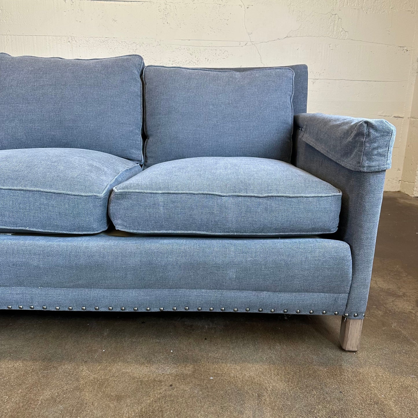Grey 3 Seat Sofa w/ Down Cushions
