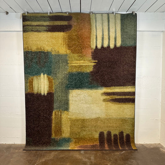 Green and Earth Tone 8x10 Rug