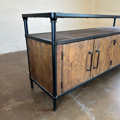 Rustic 4 Door Pottery Barn Media Stand