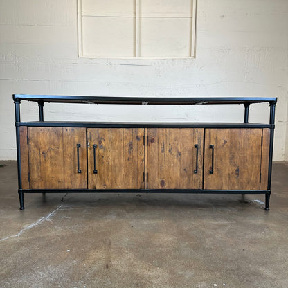 Rustic 4 Door Pottery Barn Media Stand