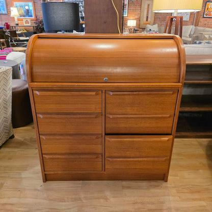 MCM Teak RollTop Desk