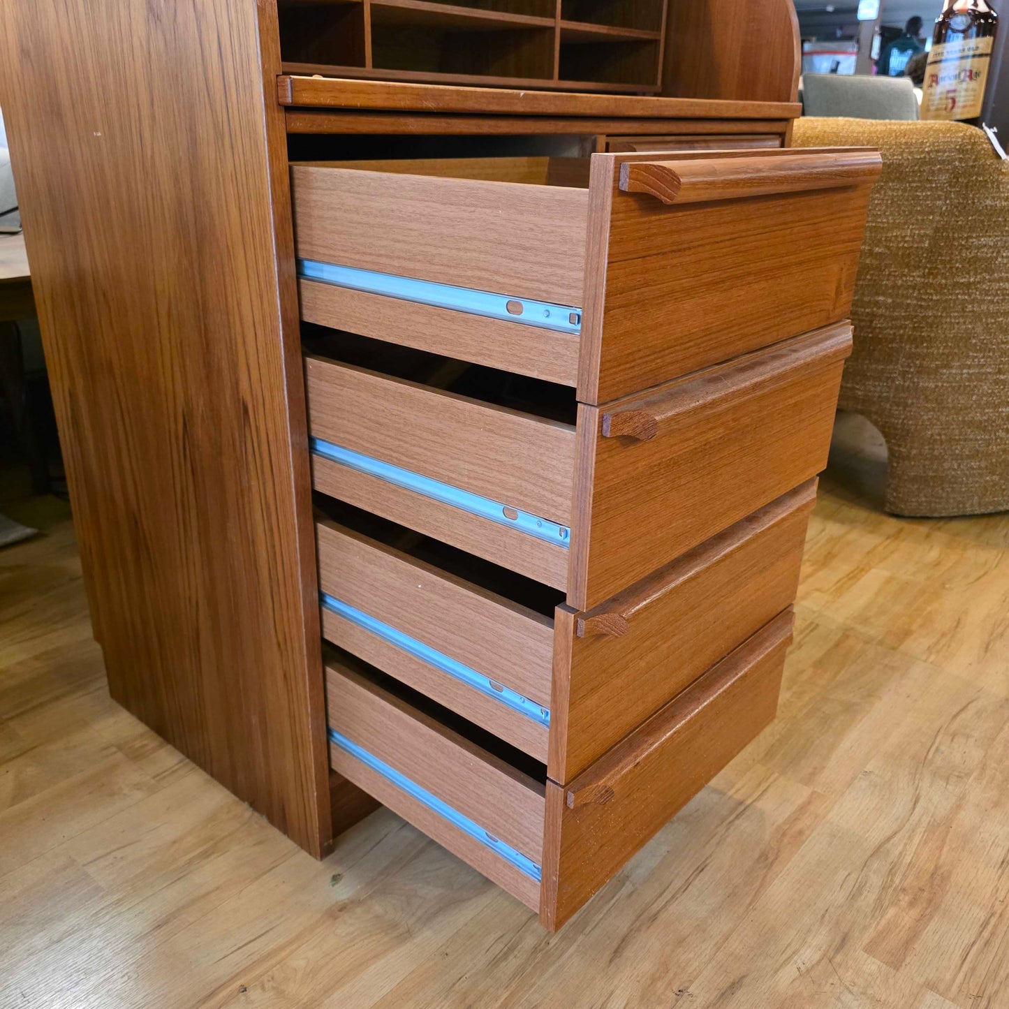 MCM Teak RollTop Desk