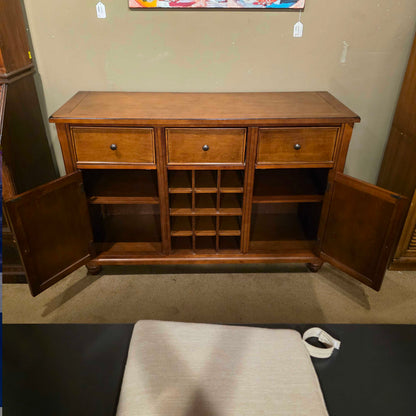 3 Drawer 2 Door Buffet w/ Center Wine Cubby