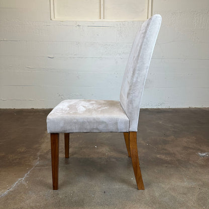 Set Of 4 Beige Upholstered Dining Chairs