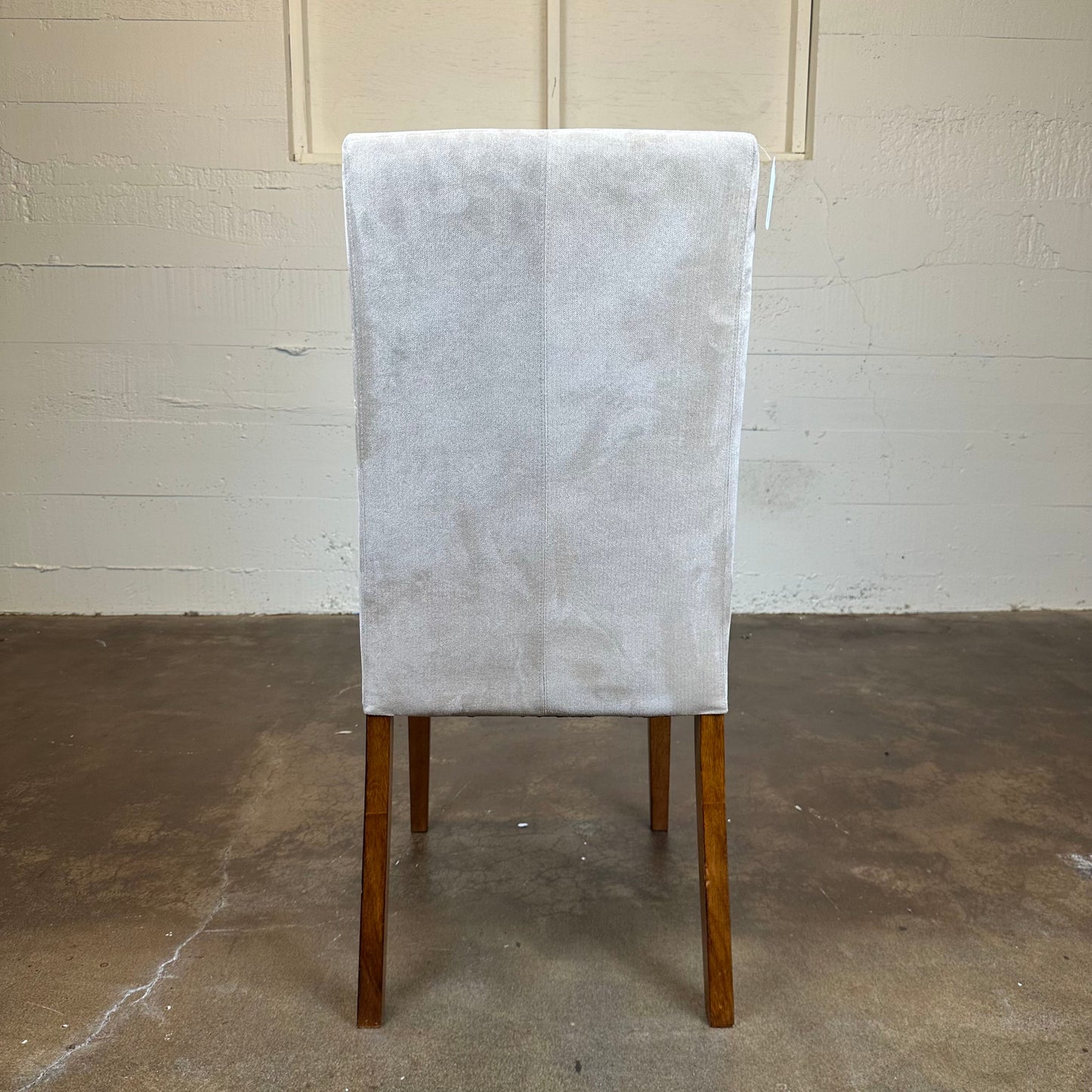 Set Of 4 Beige Upholstered Dining Chairs
