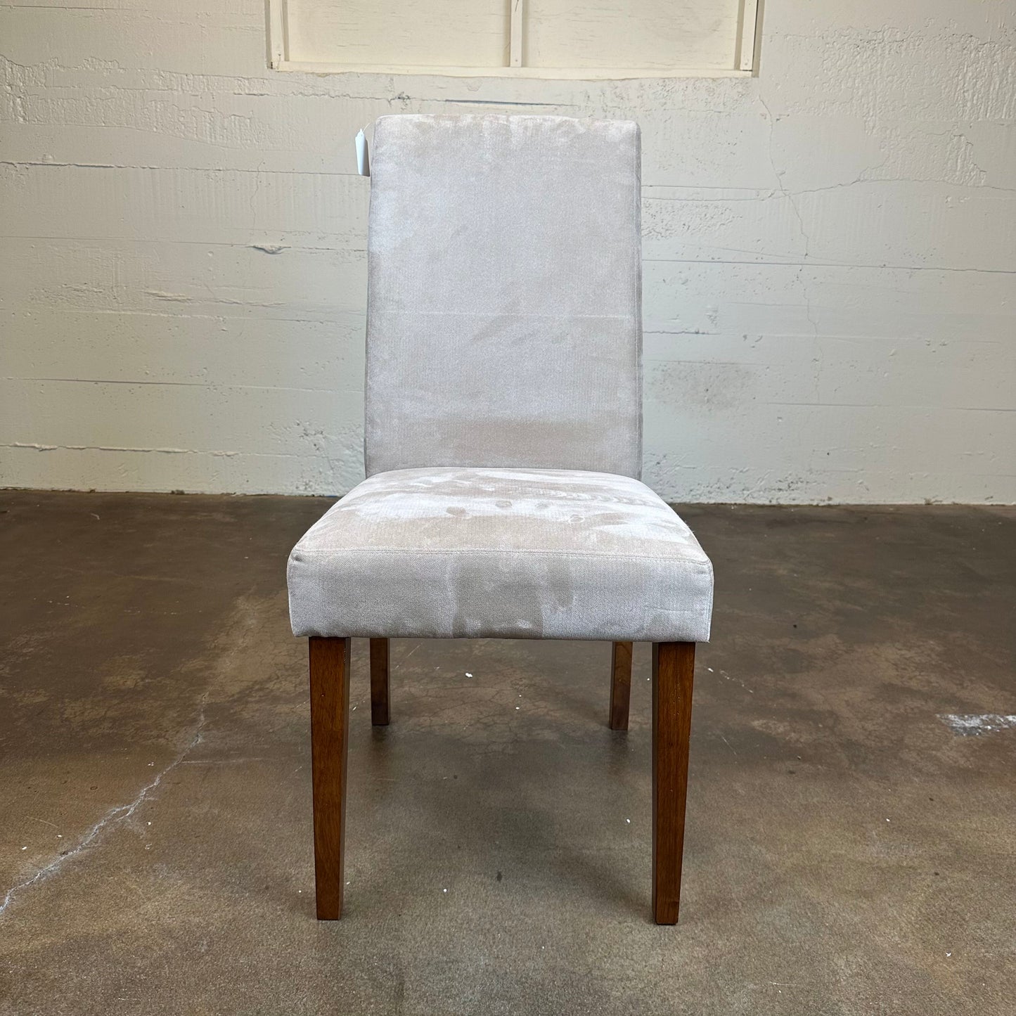 Set Of 4 Beige Upholstered Dining Chairs
