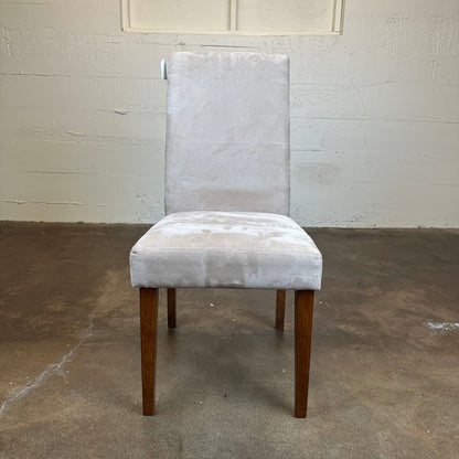 Set Of 4 Beige Upholstered Dining Chairs