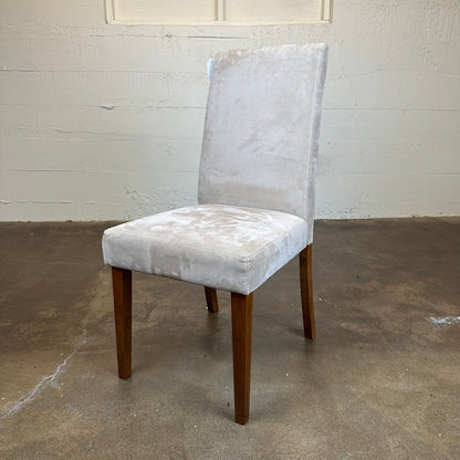 Set Of 4 Beige Upholstered Dining Chairs