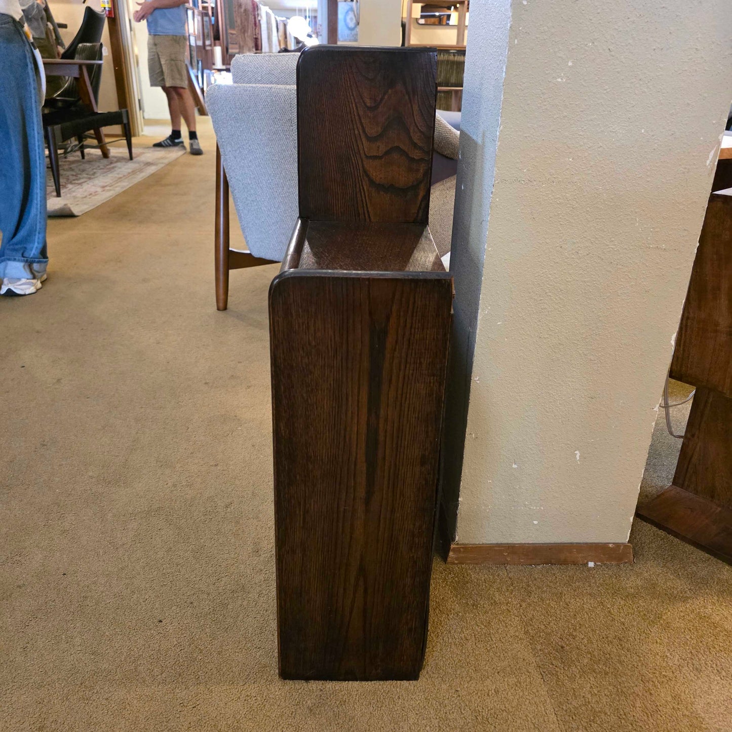 Dark Wood Arts & Crafts 2 Tier Small Bookcase C BOOKSHELVES