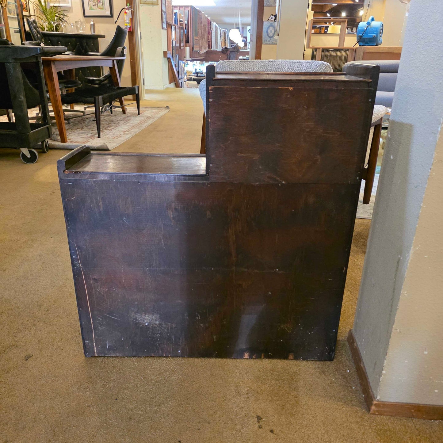 Dark Wood Arts & Crafts 2 Tier Small Bookcase C BOOKSHELVES