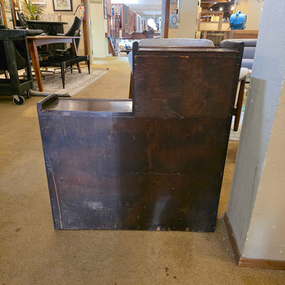 Dark Wood Arts & Crafts 2 Tier Small Bookcase C BOOKSHELVES