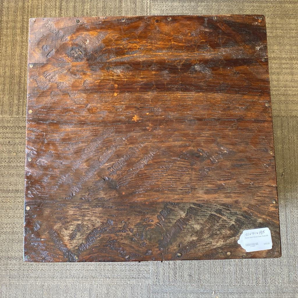 Rustic Dark Wood Cube Trunk C TRUNKS