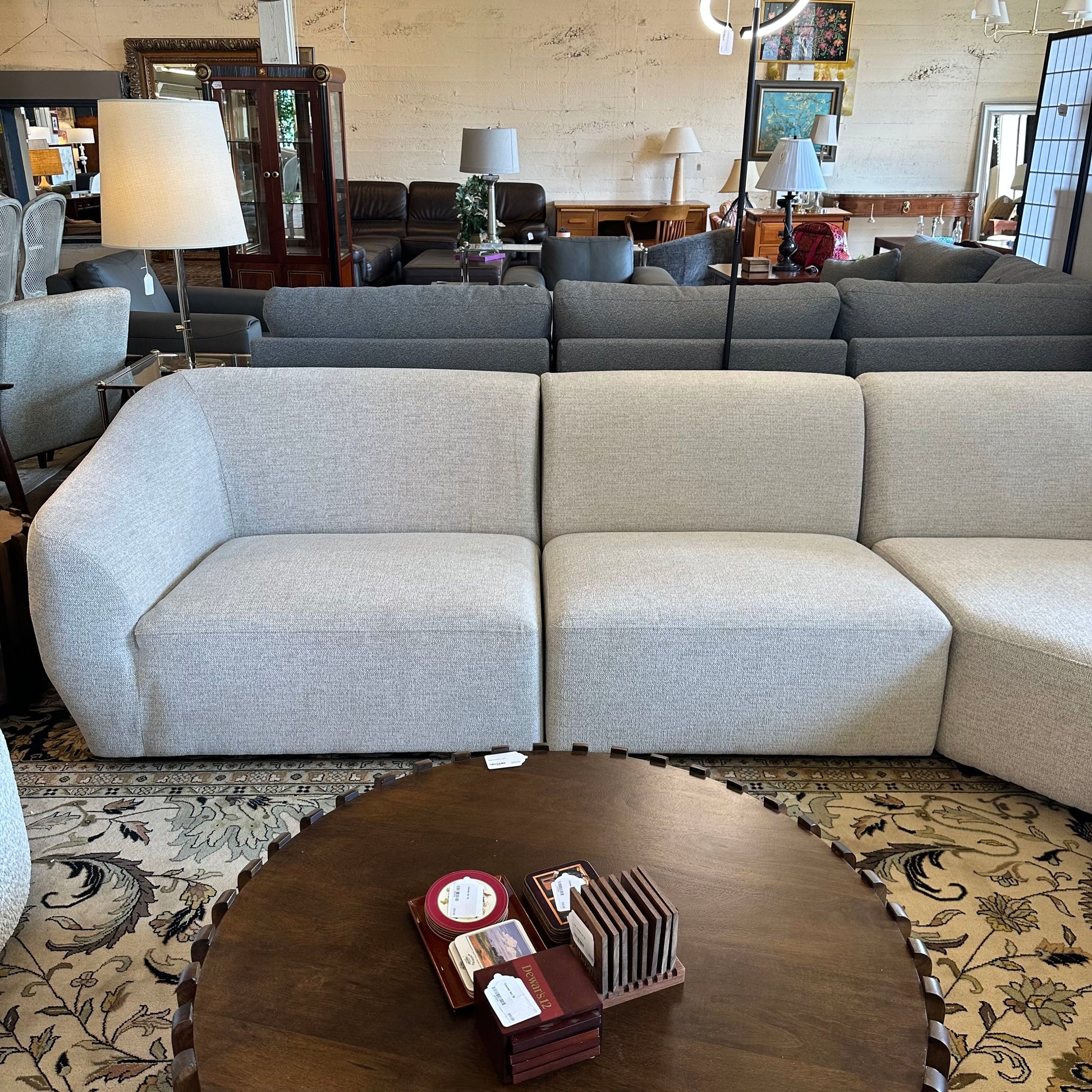Eliza Ecru Sectional - AS IS U SECTIONALS CORNER