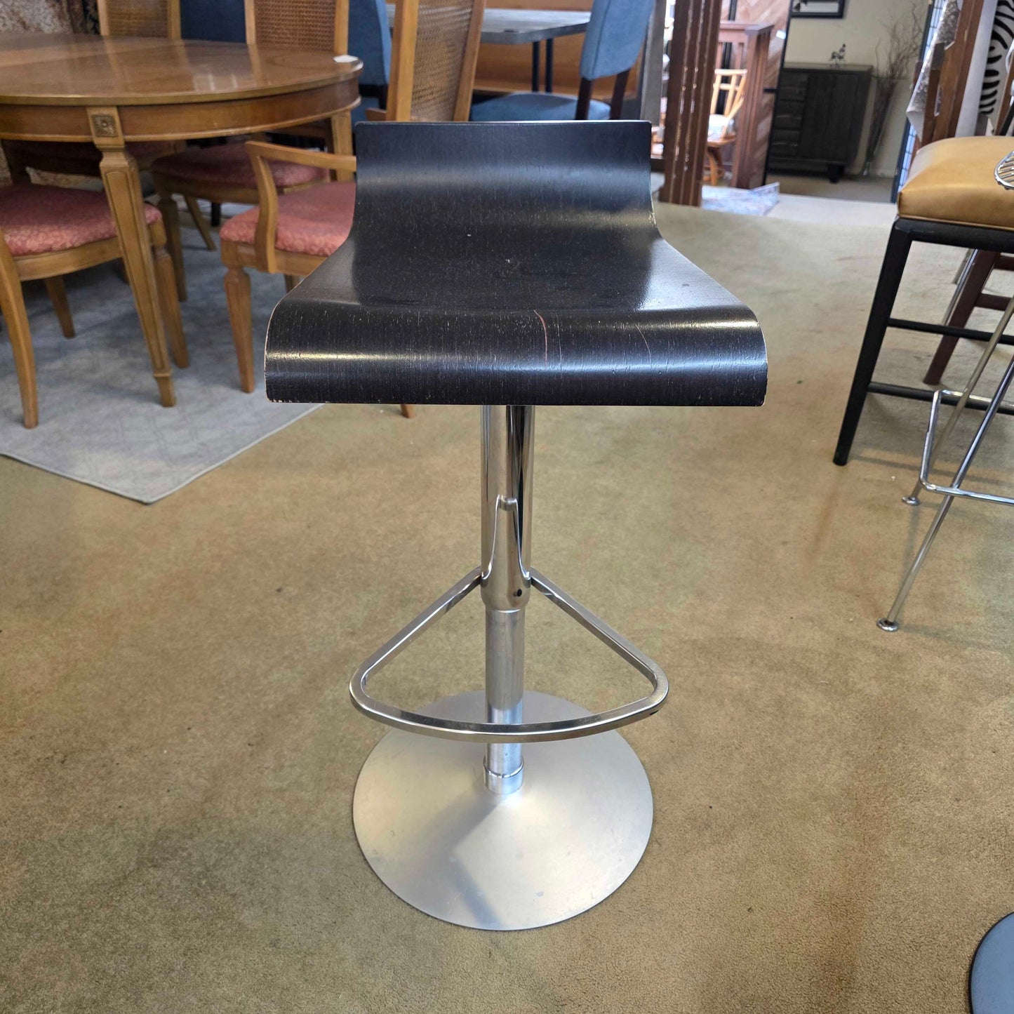 Contemporary Wood Sear Metal Adjustable Stool C STOOLS