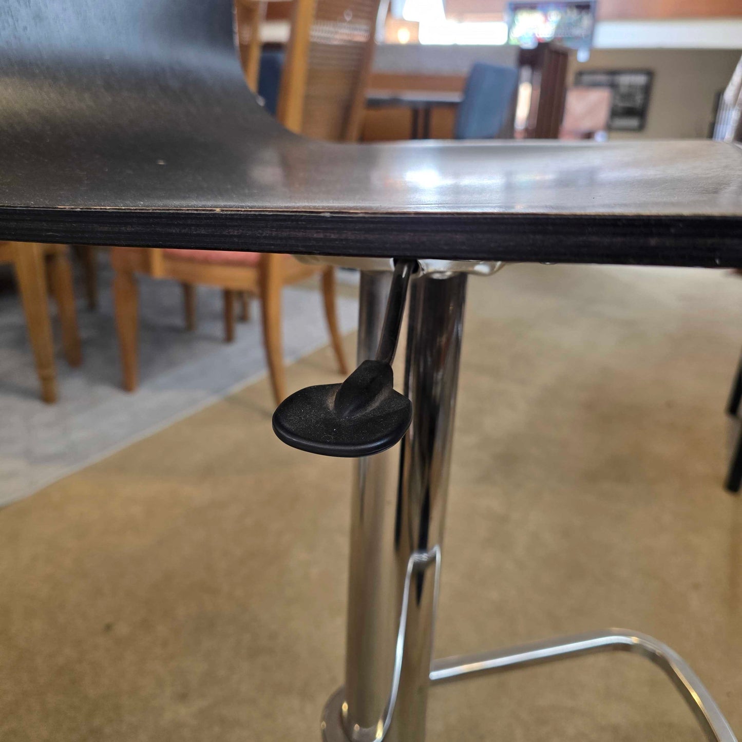 Contemporary Wood Sear Metal Adjustable Stool C STOOLS