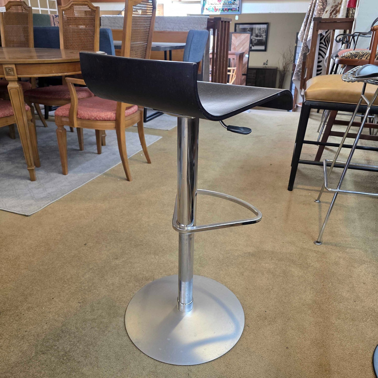 Contemporary Wood Sear Metal Adjustable Stool C STOOLS