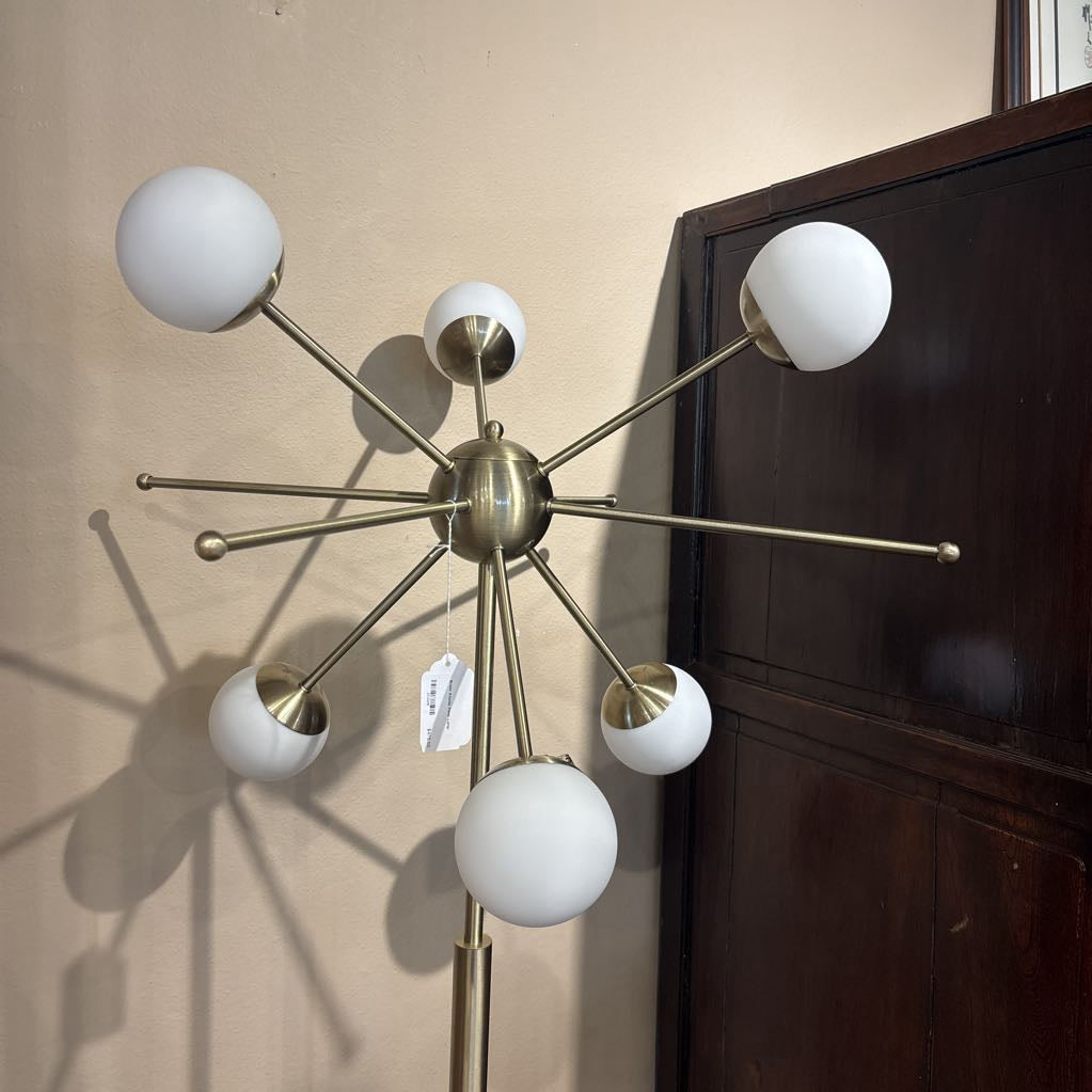 Brass Atomic Floor Lamp