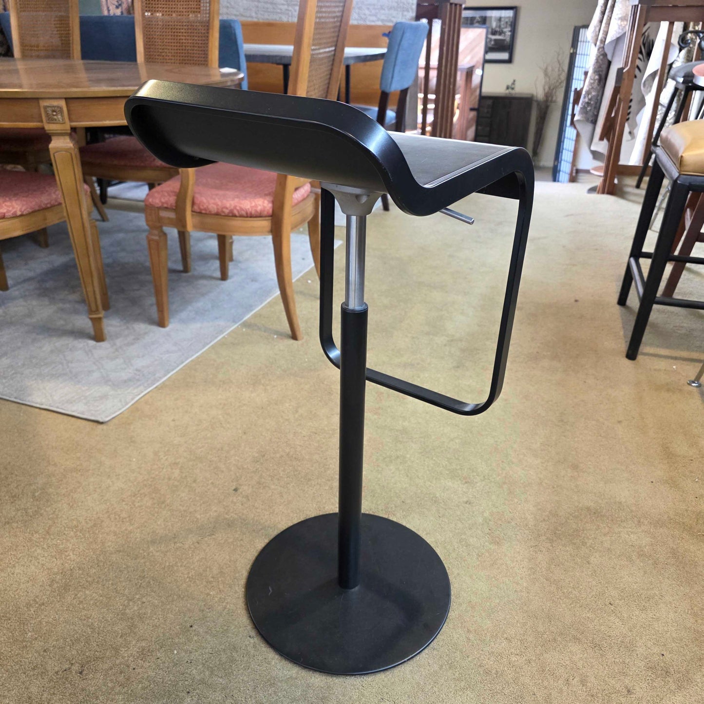 La Palma Black Adjustable Contemporary Stool C STOOLS