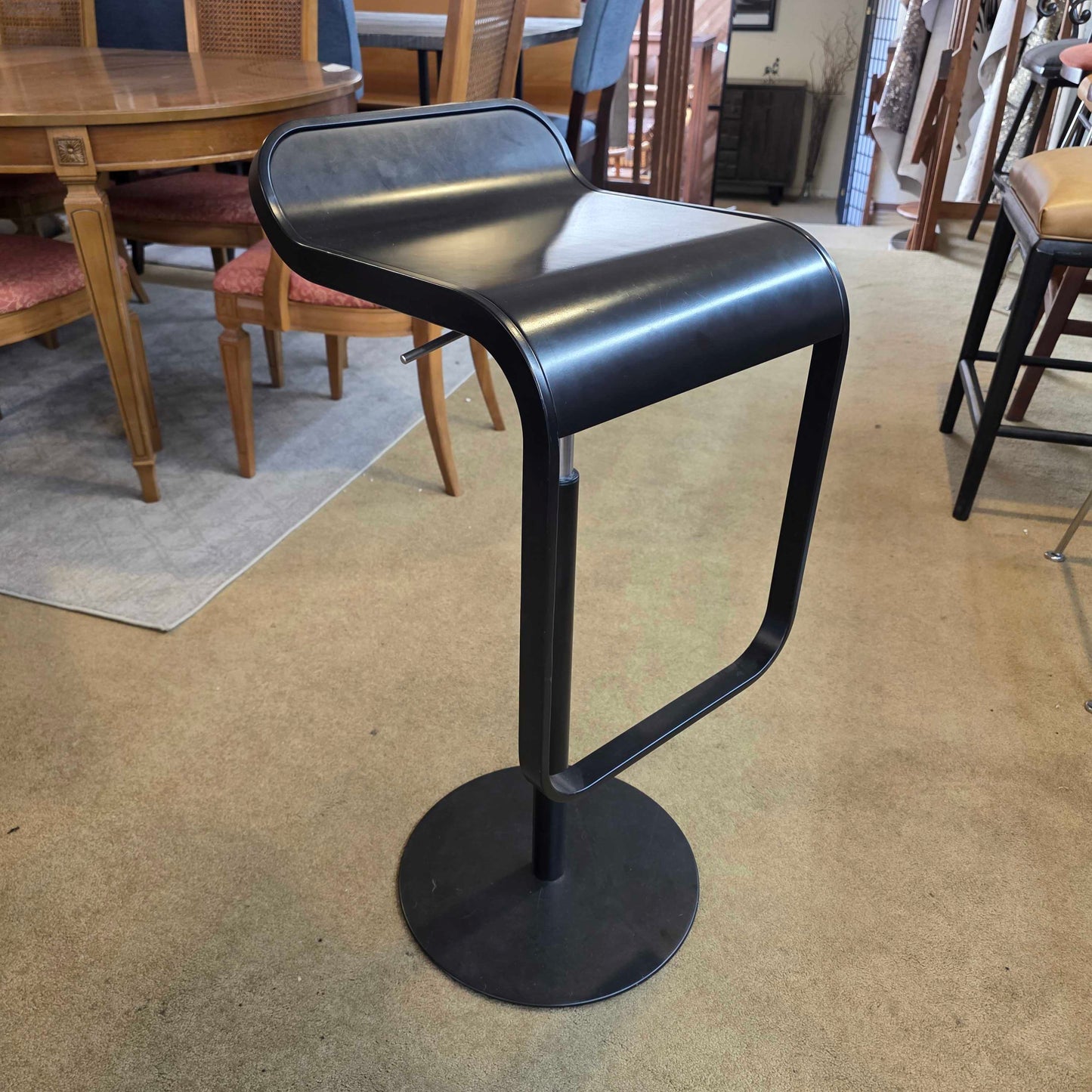 La Palma Black Adjustable Contemporary Stool C STOOLS