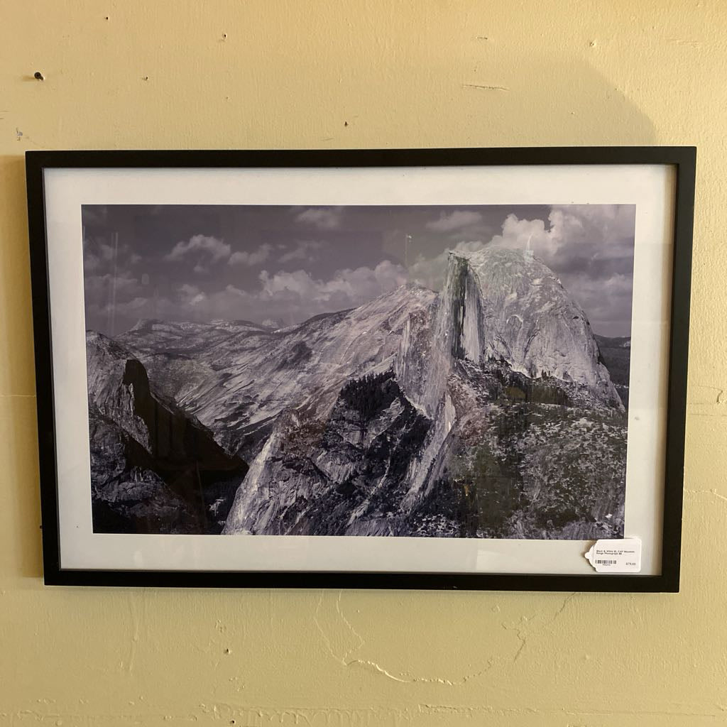 Black & White EL CAP Mountain Range Photograph ART