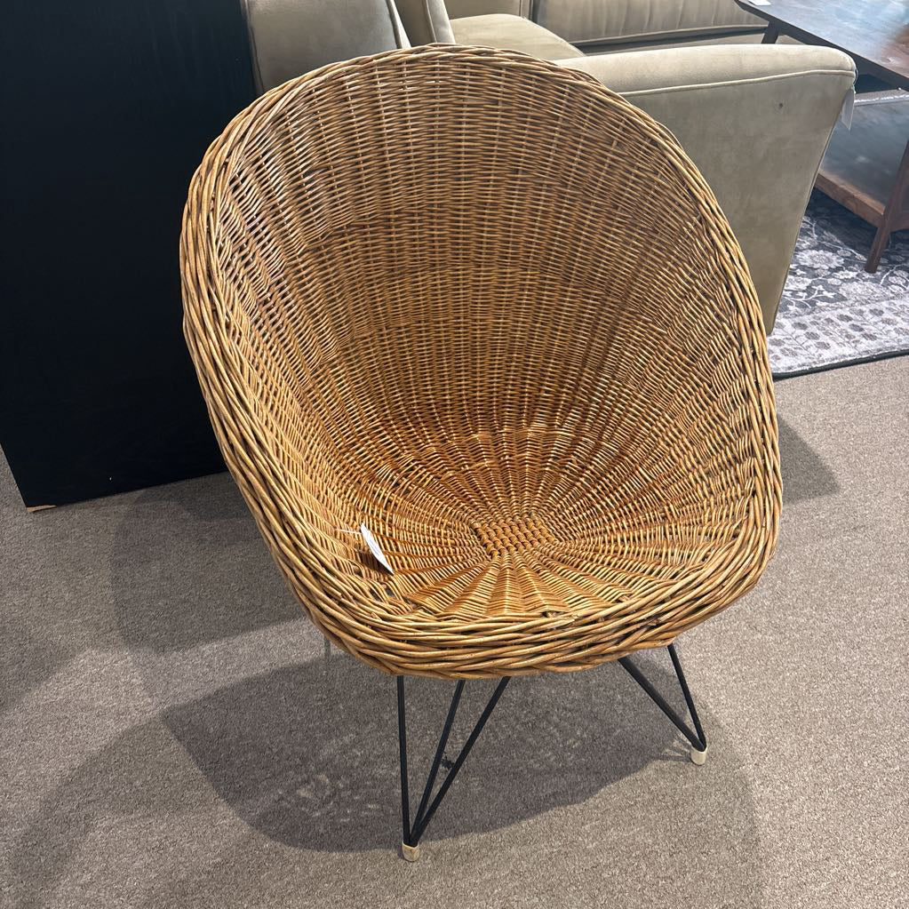 Vintage Wicker Accent Chair by Teun Velthuizen (AS IS) U ACCENT CHAIRS