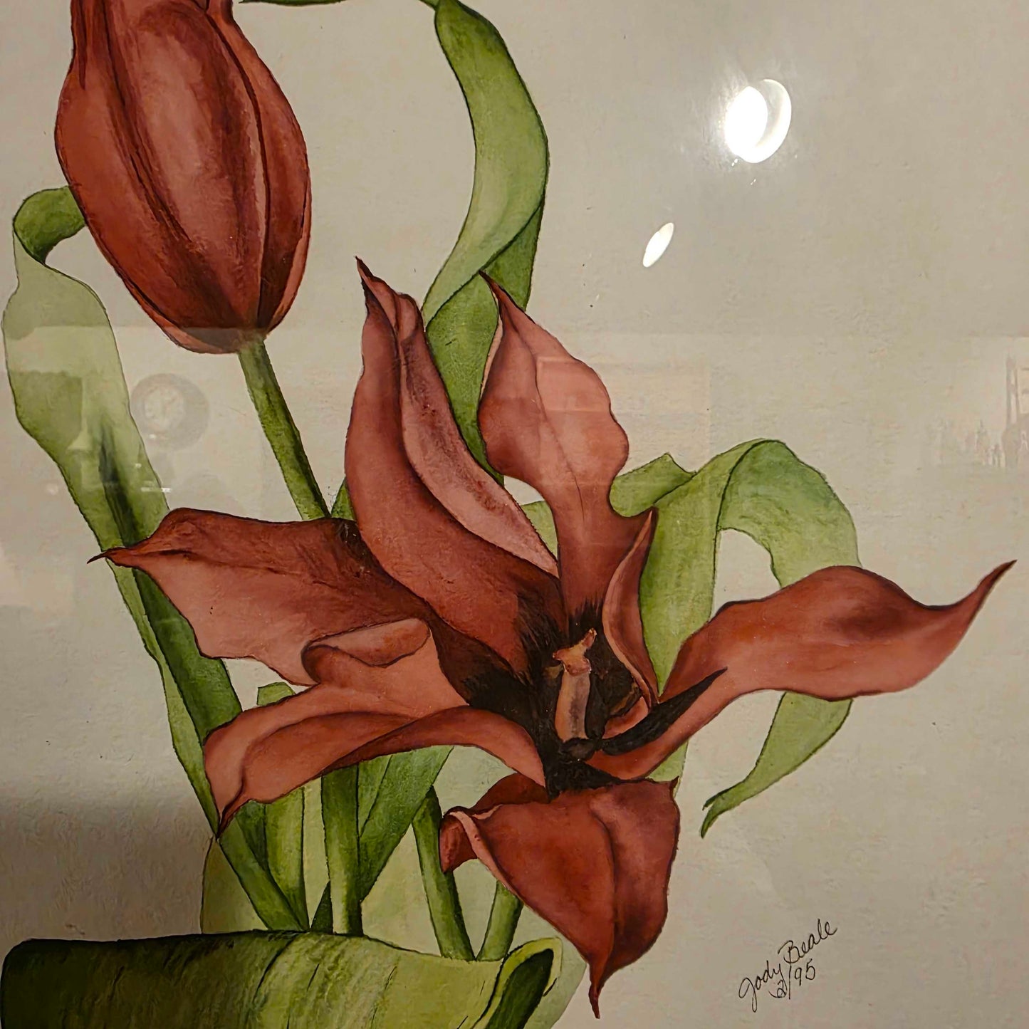 JODY BEALE Original Watercolor Lilies