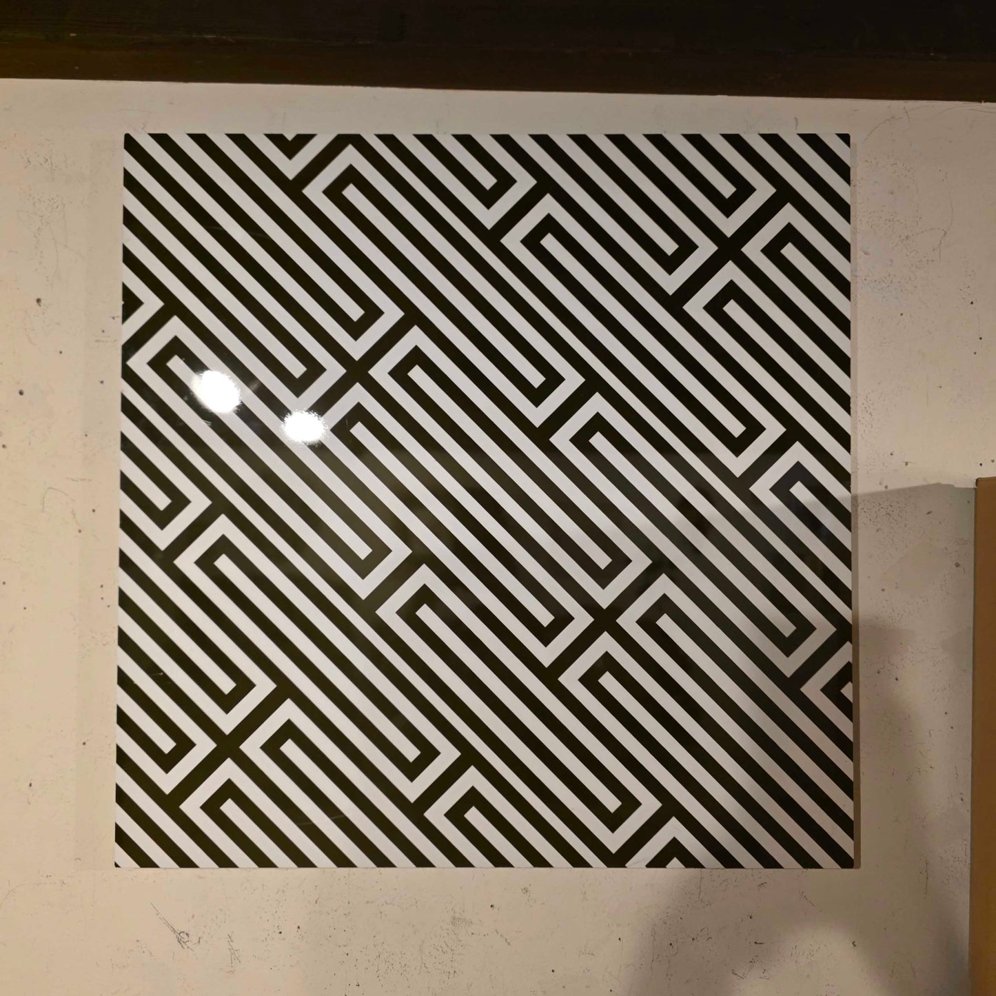 B & W Graphic on Metal